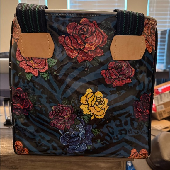 Consuela Red and Yellow Backpack with Bold Floral Design